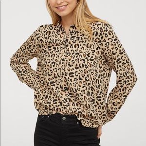 H&M leopard blouse